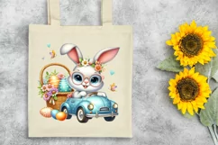 Easter Bunny Egg Flower, Clipart |T-shirt, Mug PNG Product Image 6