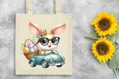 Easter Bunny Egg Flower, Clipart |T-shirt, Mug PNG Product Image 6