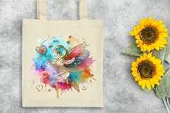 Cupid Angel Of Love Watercolor Florals Clipart Product Image 6