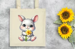 Bunny Daffodil Flower, Clipart |T-shirt, Mug PNG Product Image 6
