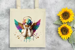 Cupid Angel Of Love Gesture Watercolor Florals Clipart Product Image 7