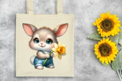 Easter Bunny Egg Flower, Clipart |T-shirt, Mug PNG Product Image 7