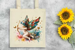 Cupid Angel Of Love Gesture Watercolor Florals Clipart Product Image 7
