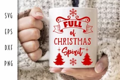 Christmas Wine Bag - Full of Christmas Spirit SVG Product Image 3