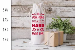 Christmas Wine Bag - You are Really Hard to Shop For SVG Product Image 2