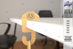 Bag Hook Holder Laser Cut Bundle | Desk Headphone Hanger SVG Product Image 2