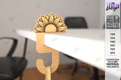 Bag Hook Holder Laser Cut | Desk Headphone Hanger SVG | CNC Product Image 1