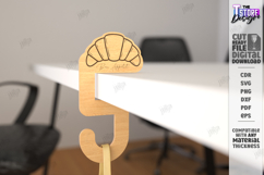 Bag Hook Holder Laser Cut | Desk Headphone Hanger SVG | CNC Product Image 1