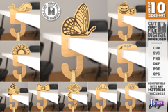 Bag Hook Holder Laser Cut Bundle | Desk Headphone Hanger SVG Product Image 1