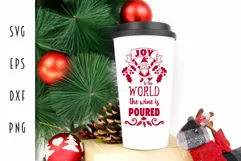 Christmas Wine Bag - Joy to the World The Wine is Poured SVG Product Image 3