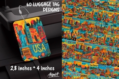 Luggage tag sublimation bundle Bag tag designs Travel tags Product Image 1