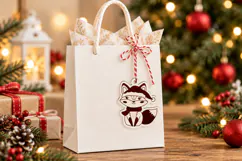 Santa Fox Christmas Ornament Laser Scoring and Engraving Product Image 4