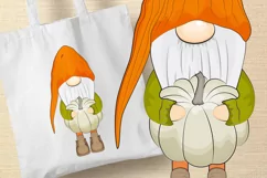 Cute autumn gnome clipart. Sublimation PNG. Product Image 2