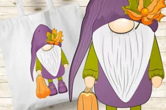 Cute autumn gnome clipart. Sublimation PNG. Product Image 2