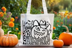 Halloween Cowboy SVG Howdy Halloween Pumpkin cowboy cut file Product Image 6