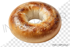 Bagel PNG Clipart Bread Dessert Watercolor Illustration Product Image 1