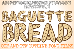 Baguette Bread Lettering Font Food Type Cartoon ABC OTF
