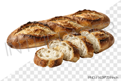 Baguette PNG Clipart Bread Dessert Watercolor Illustration Product Image 1