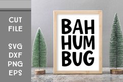 Bah Humbug, Hand Lettered SVG, Cut File Product Image 1