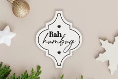 Bah Humbug Arabesque Christmas Ornament SVG