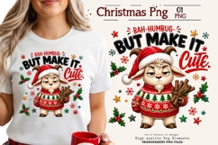 Bah Humbug Cute Goat Funny Christmas PNG Sublimation Art Product Image 1