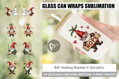 Bah Humbug Gnomes Glass Can Product Image 1