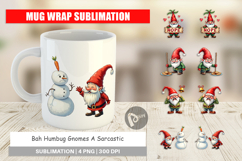 Bah Humbug Gnomes Mug Wrap Product Image 1