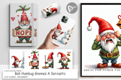 Bah Humbug Gnomes Digital Paper Product Image 1