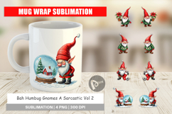 Bah Humbug Gnomes Mug Wrap Product Image 1