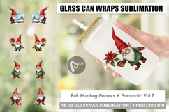 Bah Humbug Gnomes Glass Can Product Image 1