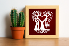 Wedding couple Silhouette Paper Cut Product Image 2