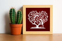 Papercut bird in tree digital file, DIY papercut bird Product Image 2