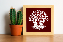 Tree of Love Mother and Daughter Paper Cut Product Image 2