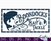 Vintage Farmhouse Home Sign | Bait And Tackle Fishing Svg Product Image 2
