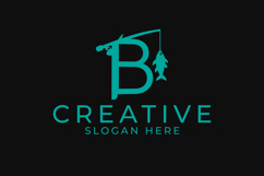Fishing B Letter Logo Design Product Image 1