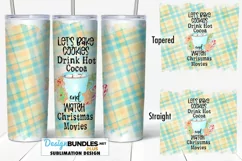 Tumbler Sublimation Wrap PNG | Bake Cookies Drink Hot Cocoa Product Image 1