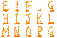 Baked Beans Font Cartoon Doodle Food Lettering ABC JPG PNG Product Image 3