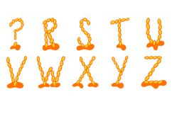 Baked Beans Font Cartoon Doodle Food Lettering ABC JPG PNG Product Image 4