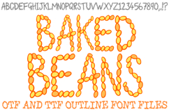 Baked Beans Font Doodle Lettering Cartoon ABC OTF by Squeeb Creative