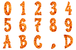 Baked Beans Lettering Font Food Type ABC PNG JPG Texture Product Image 2