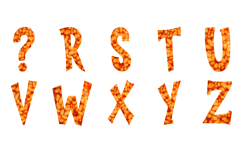 Baked Beans Lettering Font Food Type ABC PNG JPG Texture Product Image 4