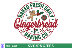 Baked Fresh Daily Gingerbread Baking Co SVG Christmas Sign Product Image 2