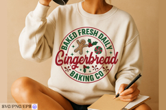 Baked Fresh Daily Gingerbread Baking Co SVG Christmas Sign Product Image 3