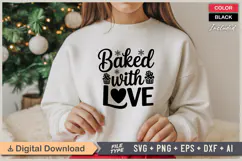 Baked With Love SVG | Christmas SVG | Holiday SVG | Xmas SVG Product Image 2