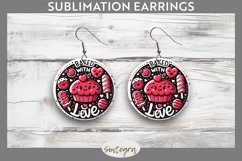 Baked With Love v3 Round Earrings Sublimation Product Image 1