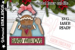 Baked With Love-Gingerbread SVG For Laser Cutting Product Image 1