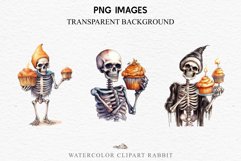 watercolor Baker Skeleton Cake, spooky clipart, nursery, Creepy halloween decoration art image Baker Skeleton Skull Halloween Creepy Clipart PNG Scrapbook Fairy Tale Art Image Watercolor Transparent Print illustration sublimation creepy printable digital