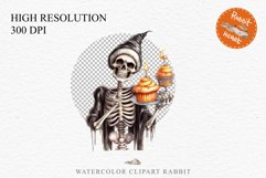 watercolor Baker Skeleton Cake, spooky clipart, nursery, Creepy halloween decoration art image Baker Skeleton Skull Halloween Creepy Clipart PNG Scrapbook Fairy Tale Art Image Watercolor Transparent Print illustration sublimation creepy printable digital