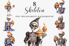 watercolor Baker Skeleton Cake, spooky clipart, nursery, Creepy halloween decoration art image Baker Skeleton Skull Halloween Creepy Clipart PNG Scrapbook Fairy Tale Art Image Watercolor Transparent Print illustration sublimation creepy printable digital