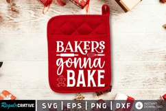 Bakers gonna bake SVG, Christmas Pot holder SVG Design Product Image 1